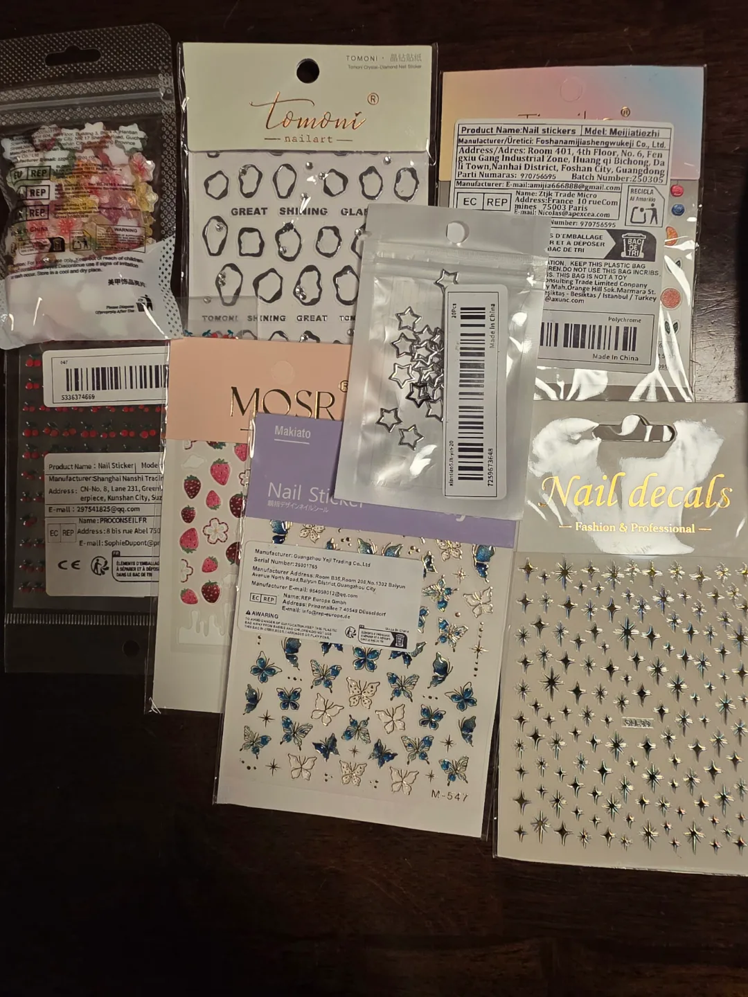 (New) Nail Art Decal & Accessory Bundle with Bag image indicator(2)