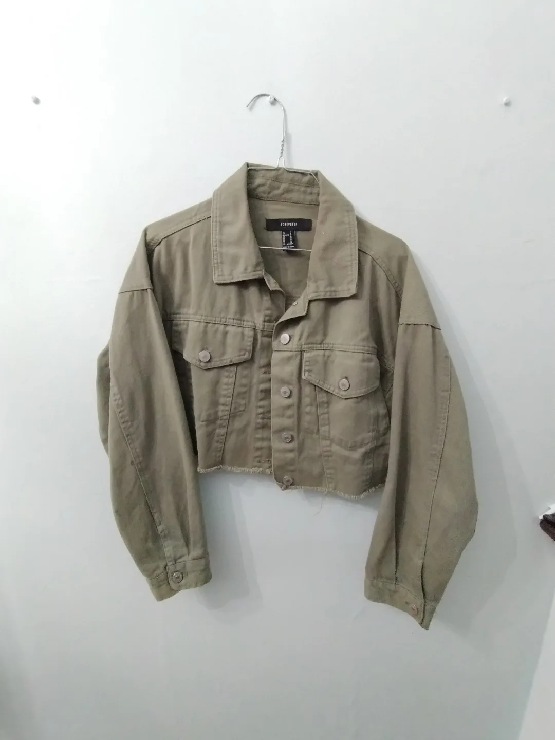 Forever 21 Cropped Utility Jacket - Size M thumbnail