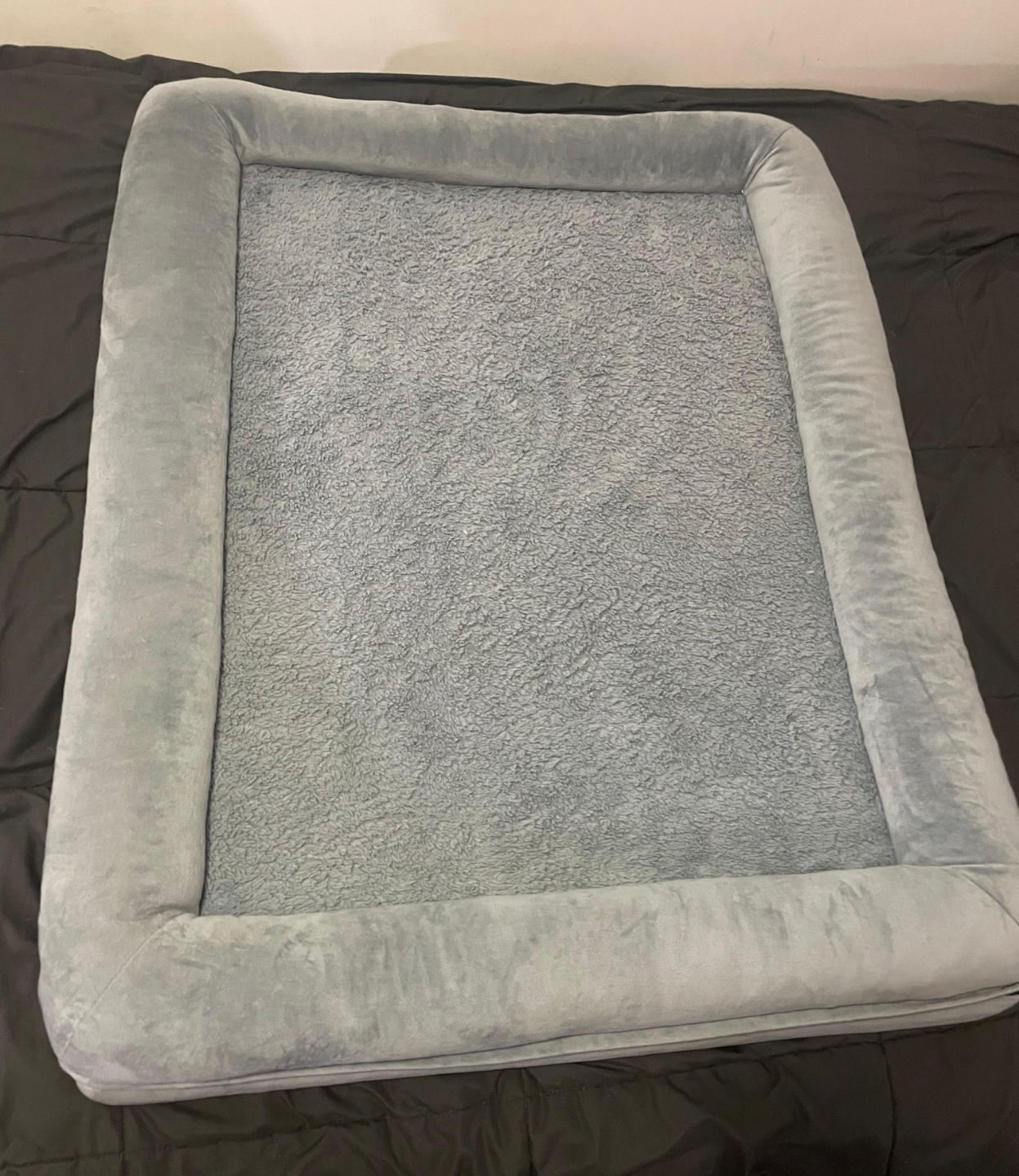 49 inch Grey Plush Pet Bed