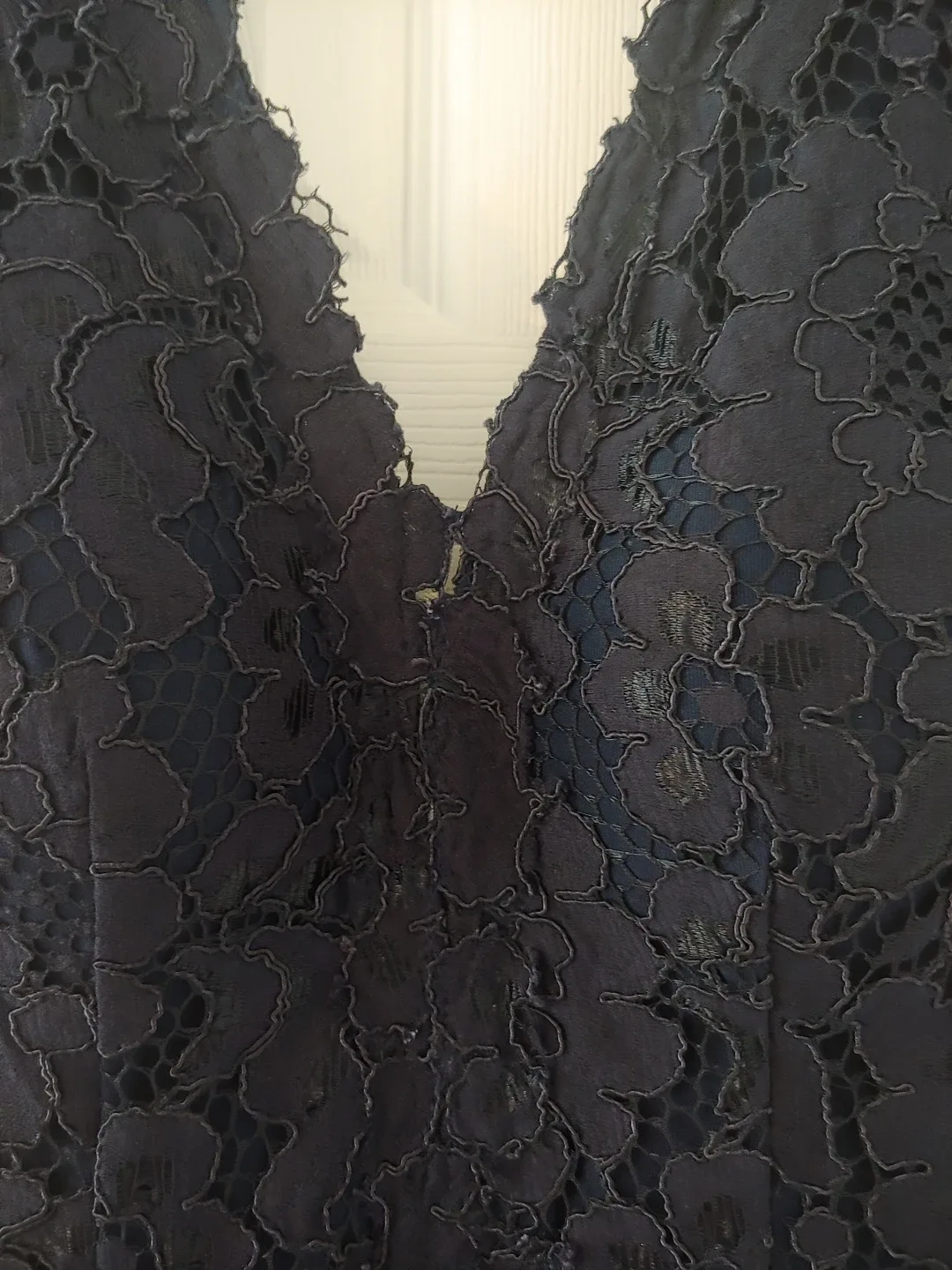 Beautiful Jovani Navy Blue Lace Evening/Prom gown image indicator(5)