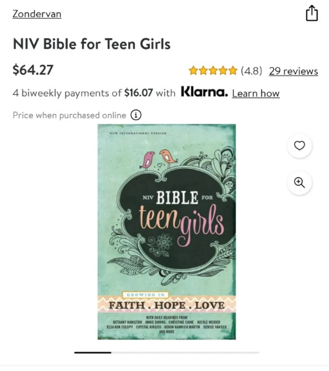 NIV Bible for Teen Girls #freecycle thumbnail