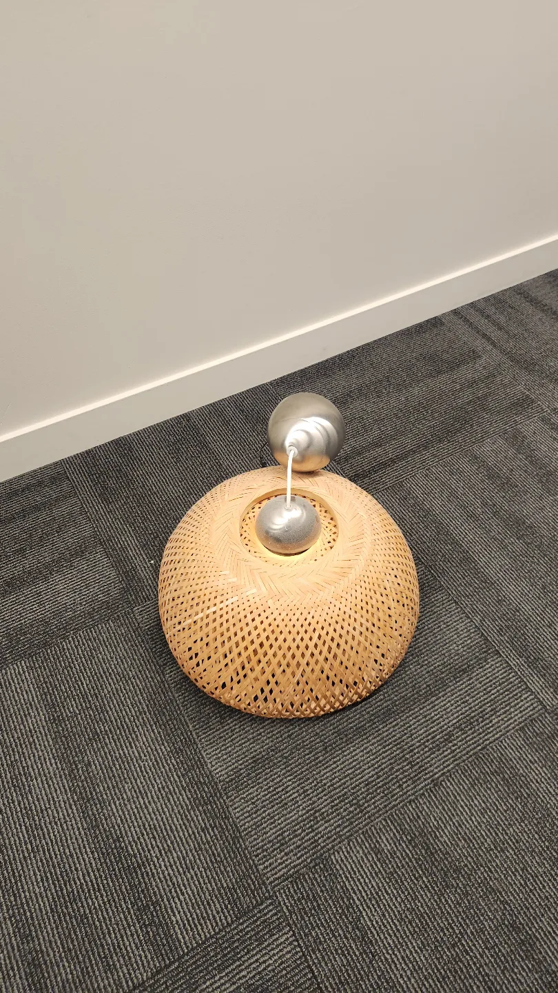 Mid-Century Modern Bamboo Pendant Light image indicator(2)