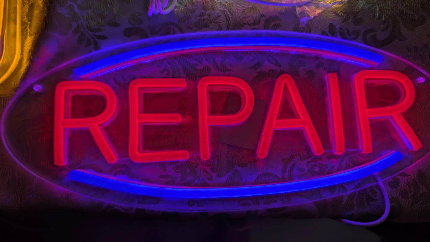 Neon Repair Sign multicolor thumbnail