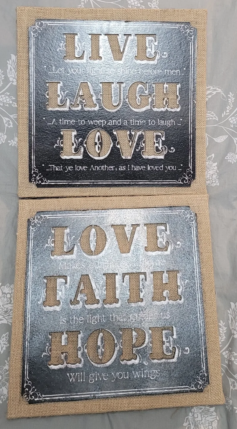 Set of Two Home Decor Wall Plaques with Inspirational Quotes image indicator(2)