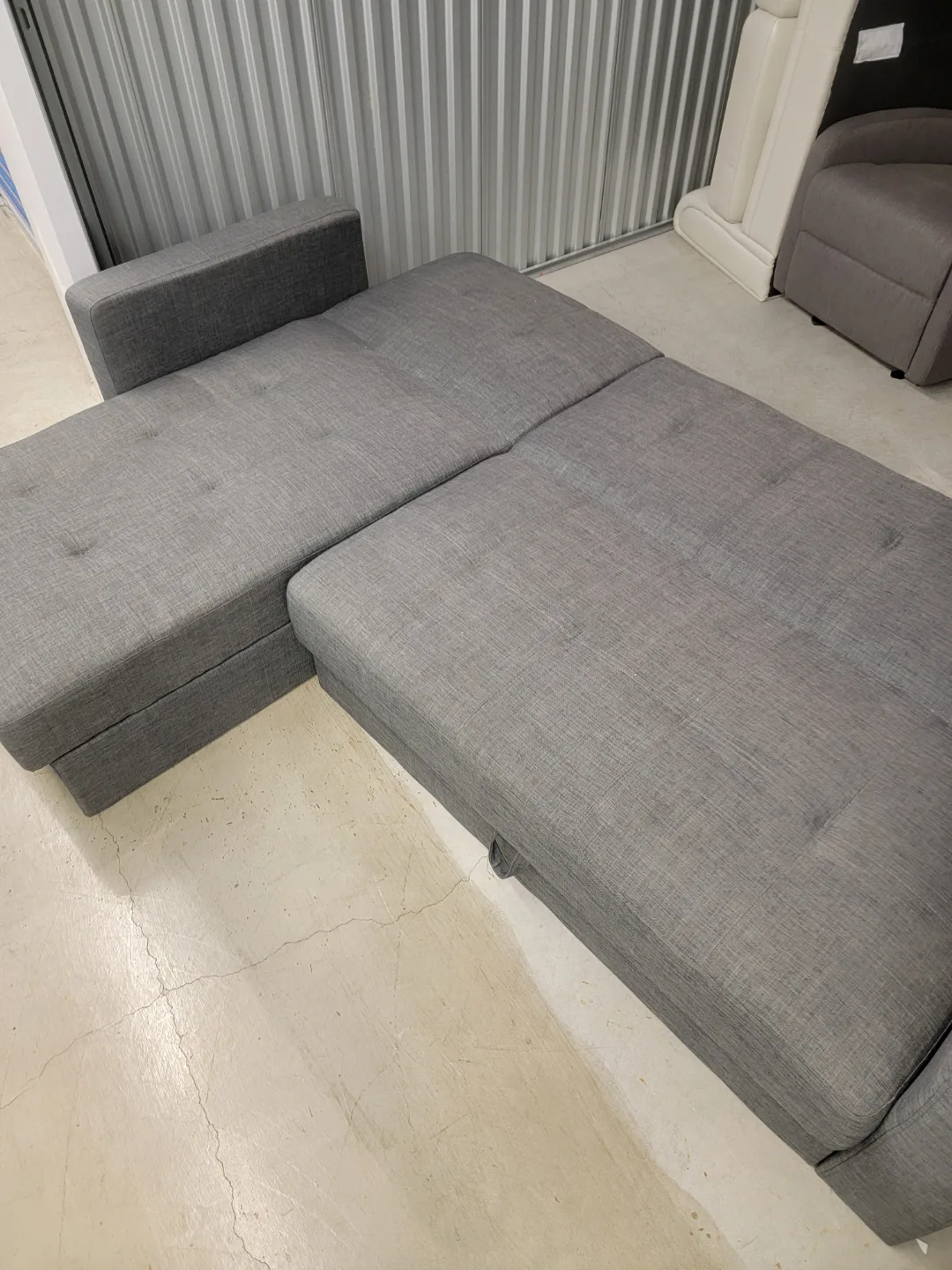 Grey Sectional Sofa Bed with Storage image indicator(6)