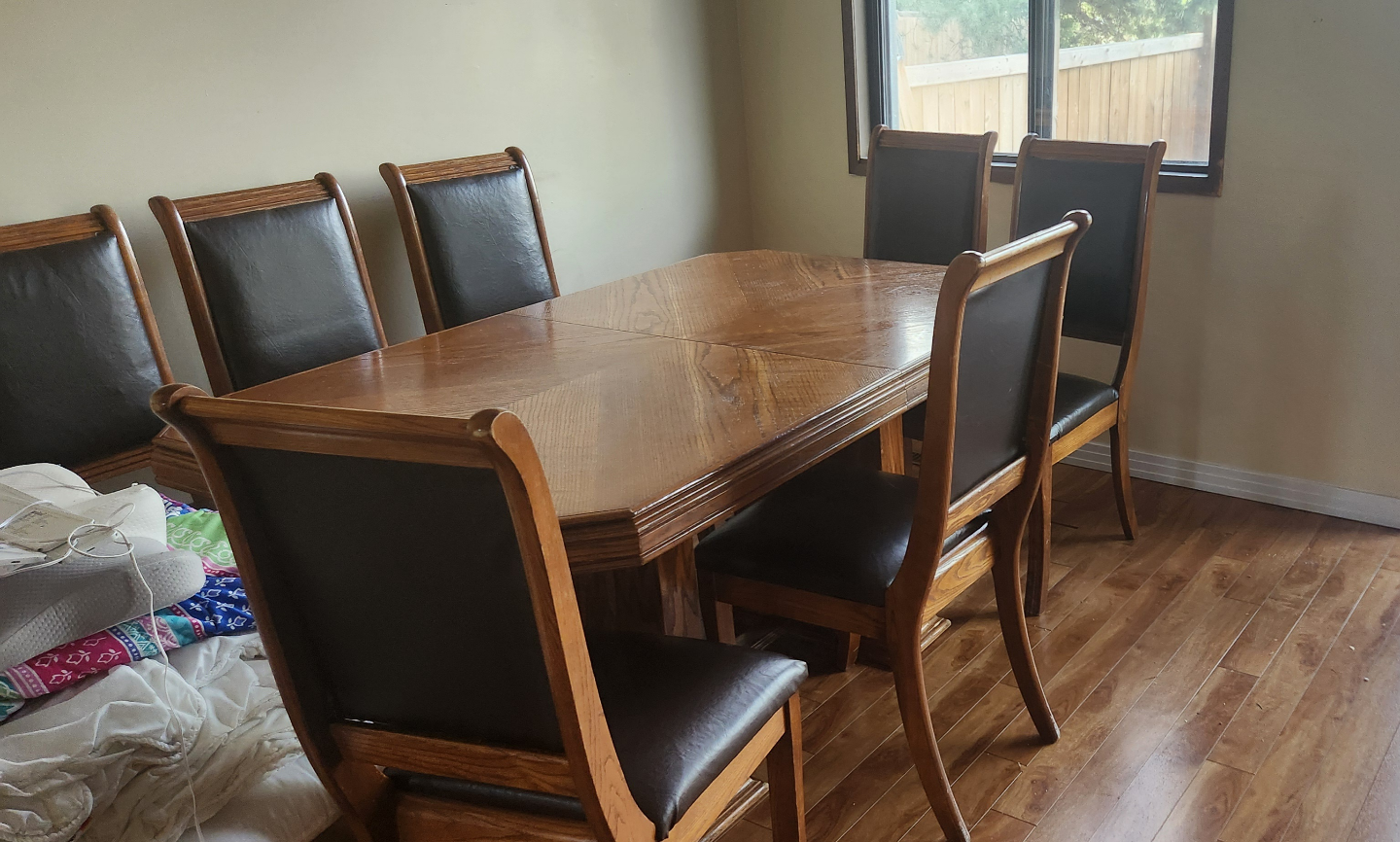 Wooden Dining Table Set with 6 Chairs - photo 2