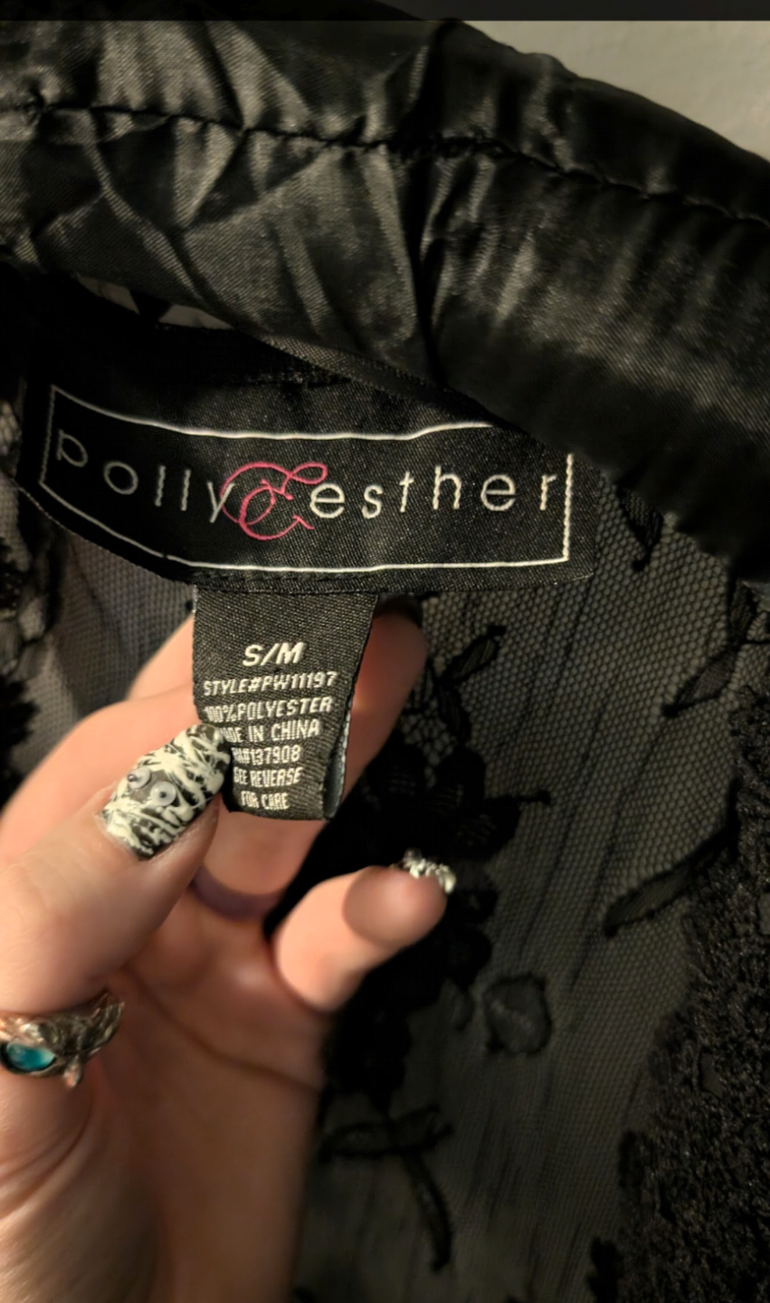 Black Lace Vest Duster - photo 3