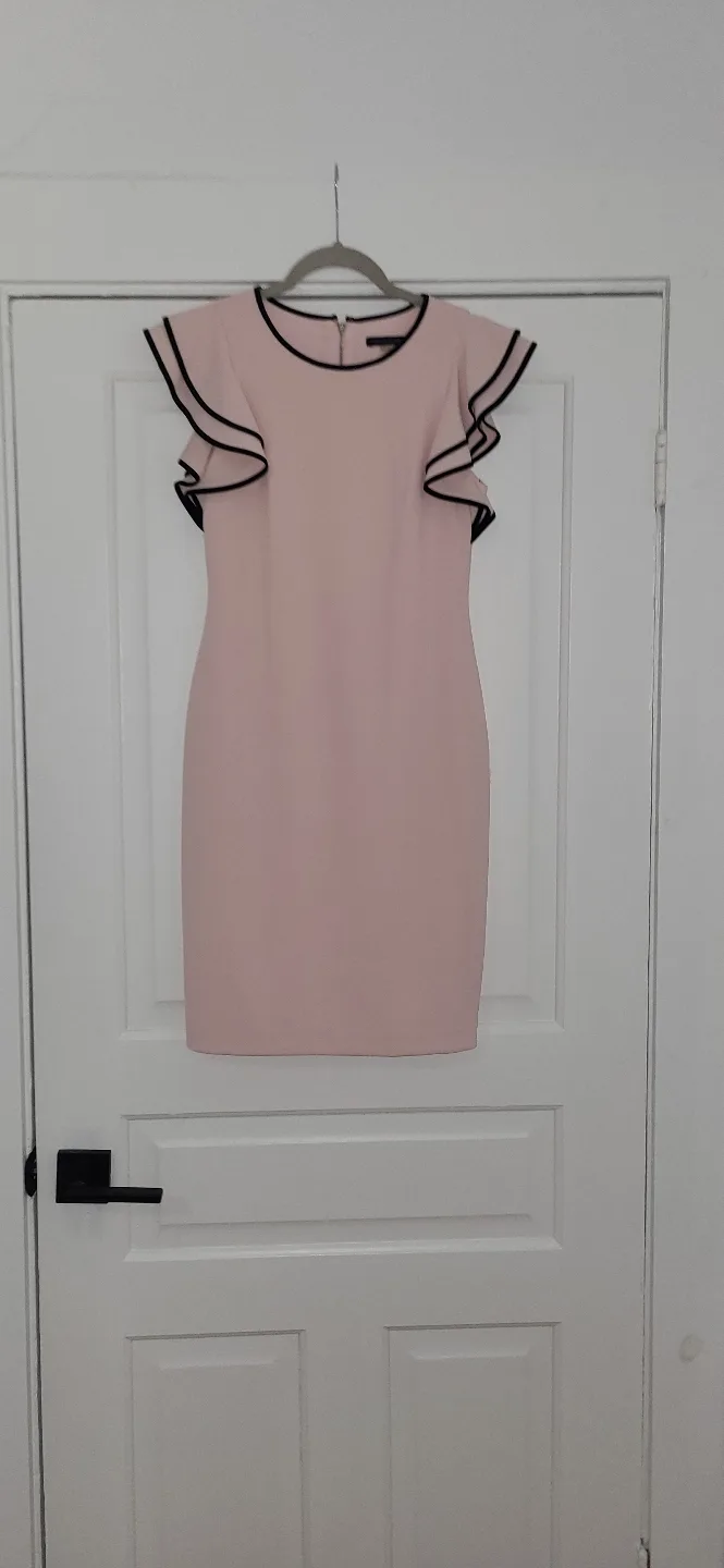 Tommy Hilfiger Pink Flutter Sleeve Dress Size 4 thumbnail