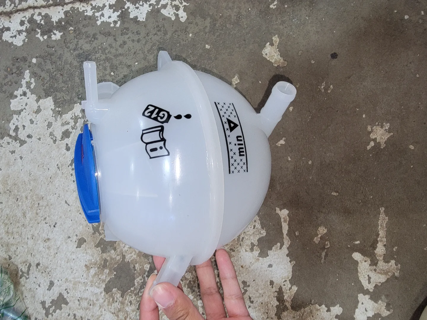 Coolant Expansion Tank with Blue Cap thumbnail