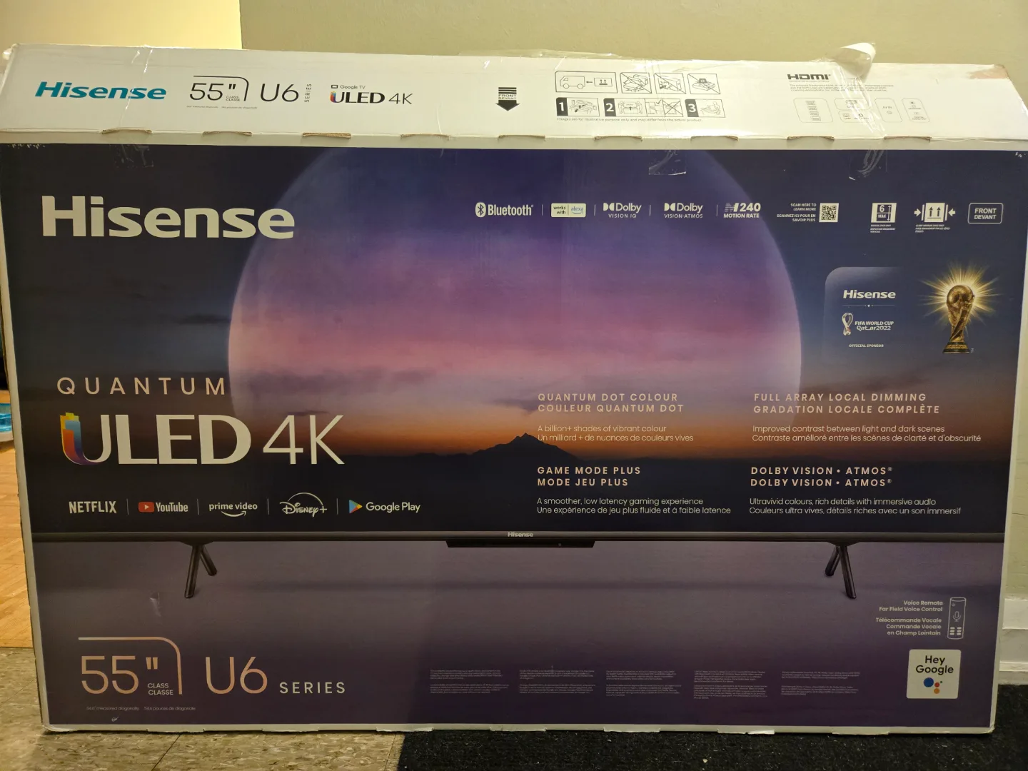 Hisense 55" U6 Series 4K ULED Smart TV thumbnail