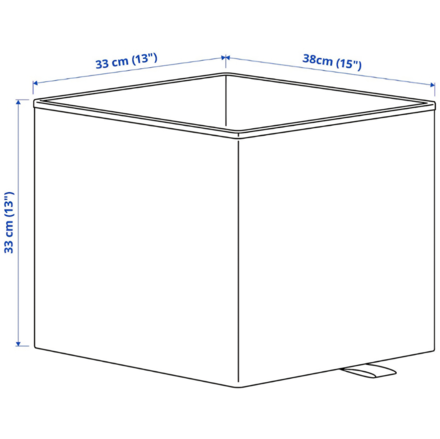 Set of Four Beige Fabric Storage Cubes - 13"x13"x15" - photo 3