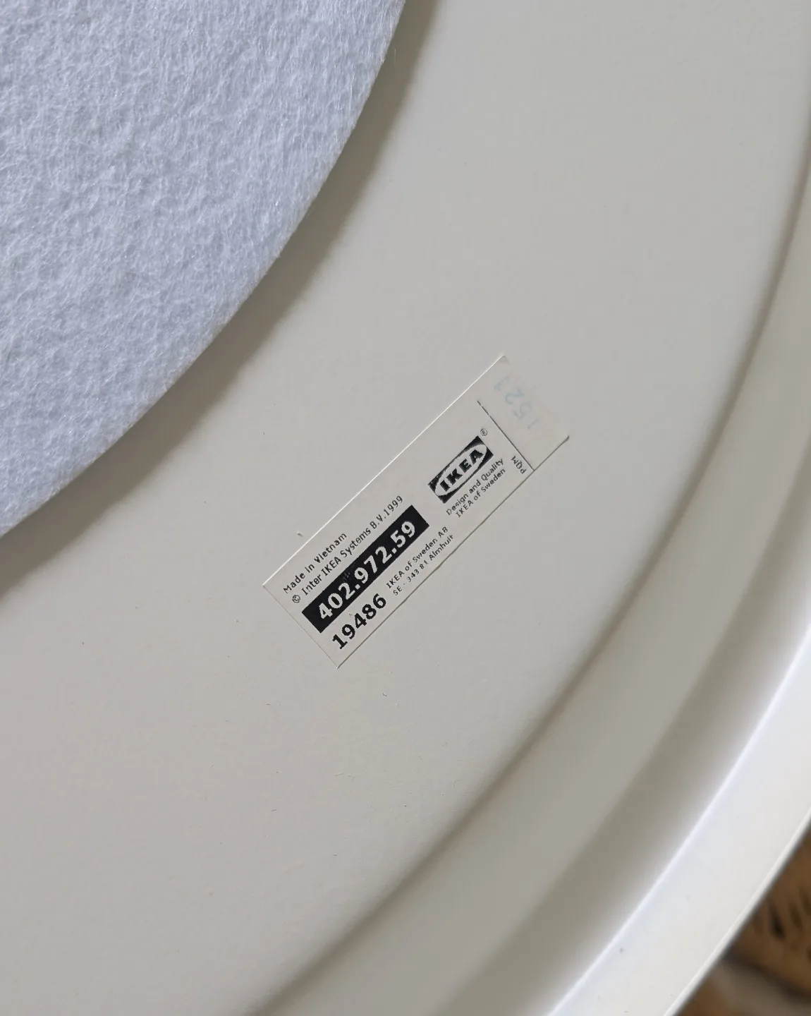 IKEA Wicker Coffee Table with White Top image indicator(2)