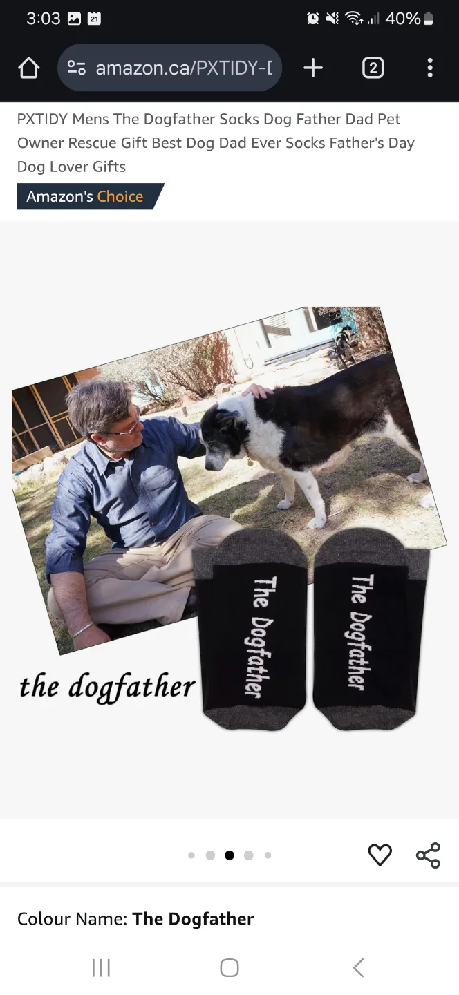 🆕️The Dogfather socks for men, size 4-15 image indicator(4)