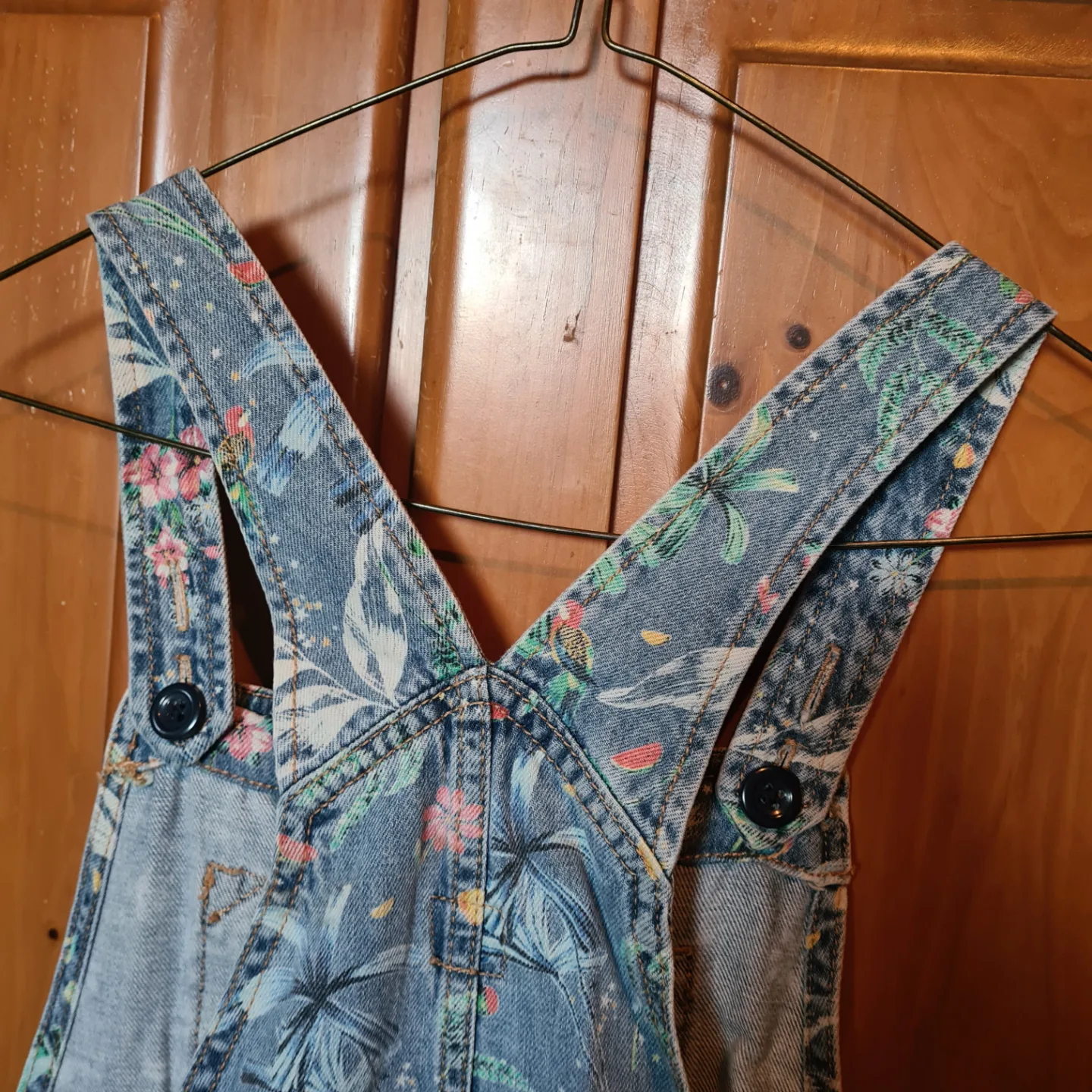 GAP - Girls' floral denim overalls🧡 image indicator(6)