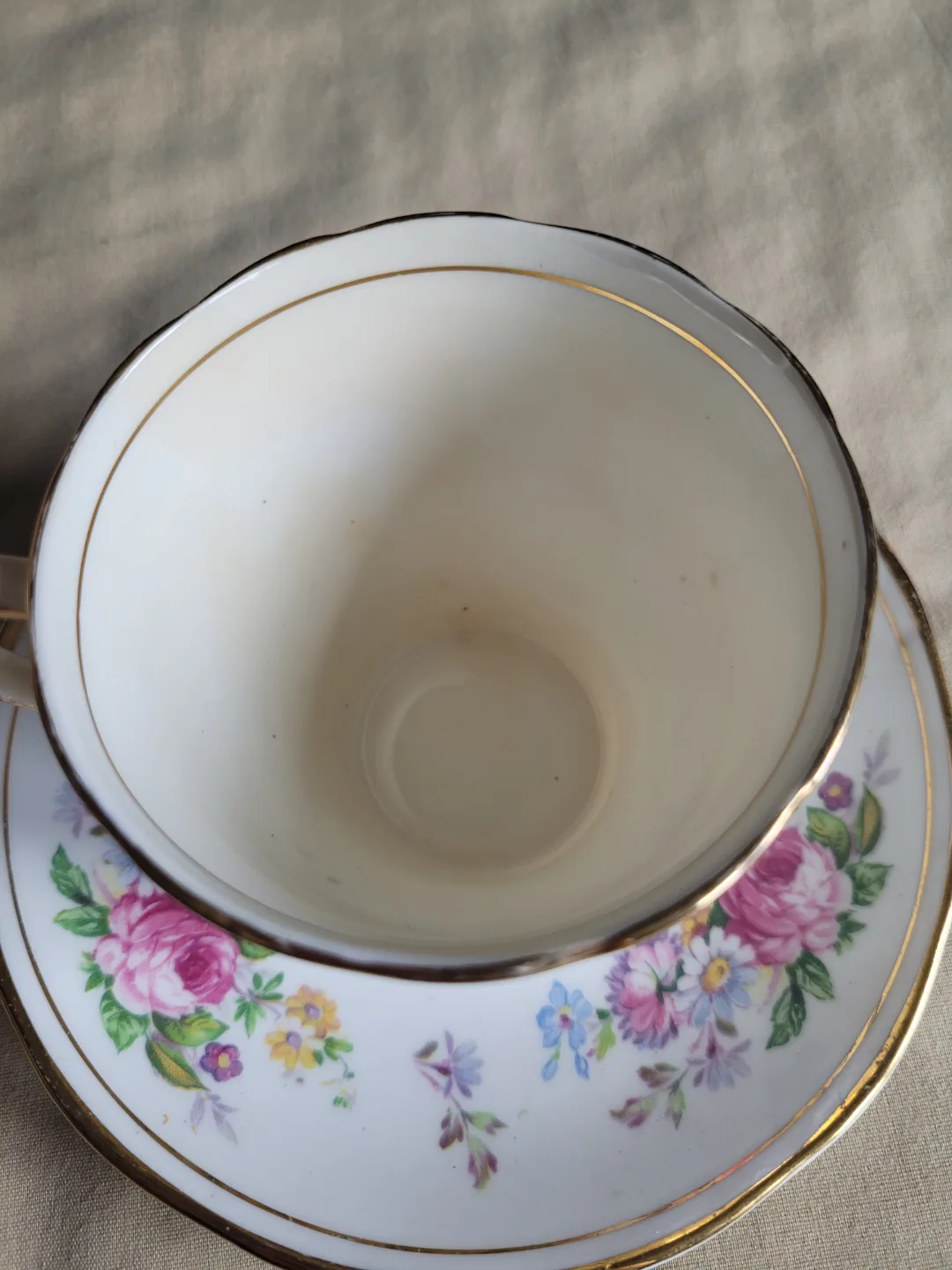 Vintage Salisbury Bone China Demitasse Cup And Saucer – Floral image indicator(2)