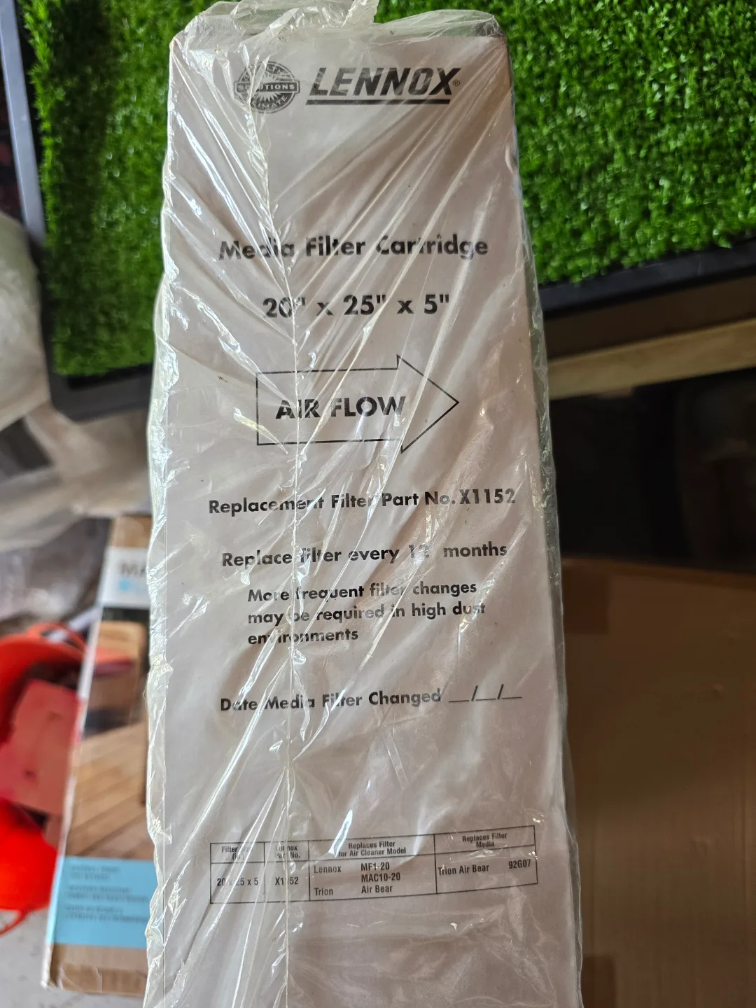 Lennox Media Filter Cartridge - MERV 8 - 20x25x5 thumbnail