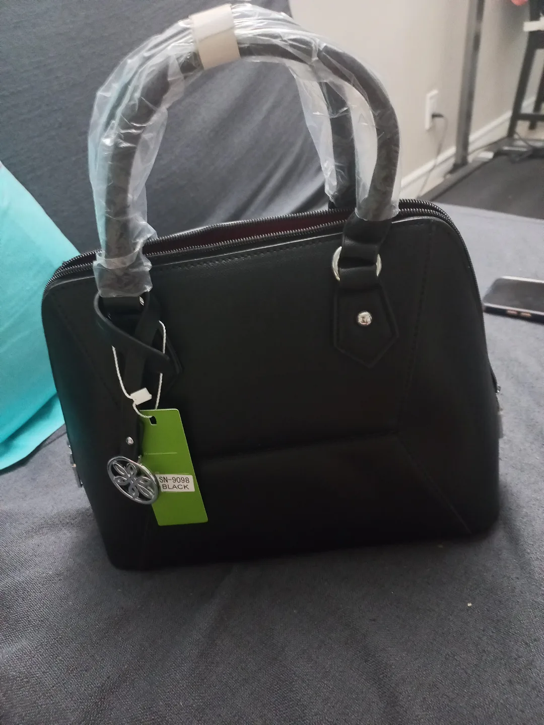 New Black Satchel Handbag image indicator(6)