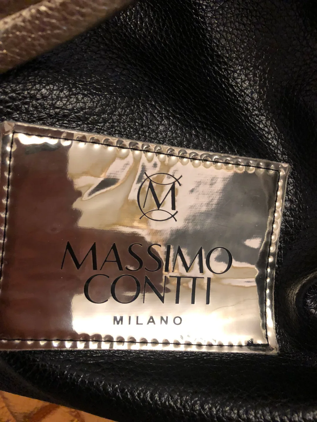 Massimo Contti Milano Black and Gold Bucket Bag image indicator(2)