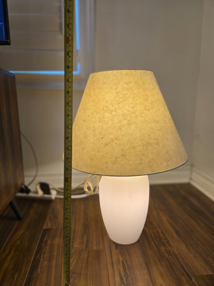 Frosted glass table lamp