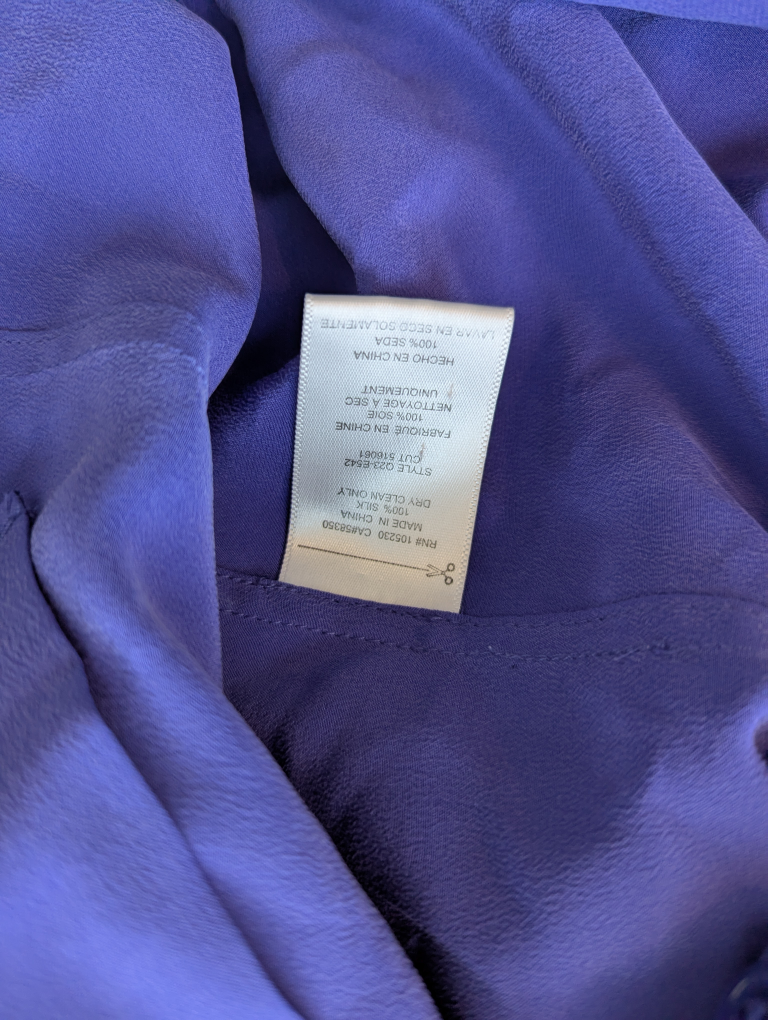 Equipment Femme Purple Silk Shirt - Size Small - photo 3