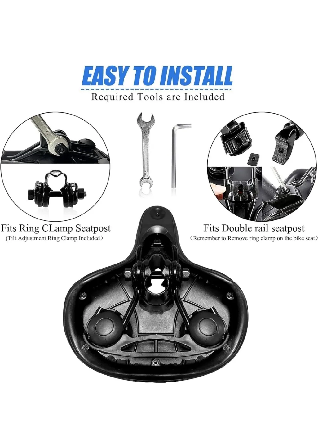 Active Zone Comfortable Bike Saddle with Shock Absorption image indicator(6)