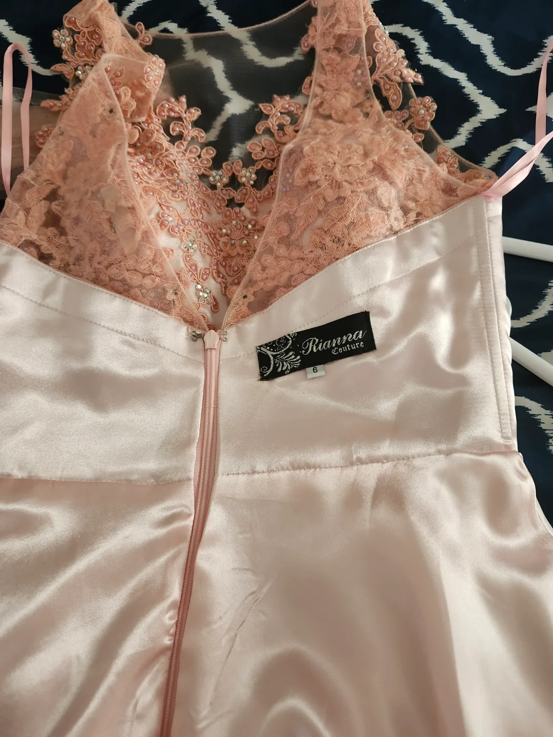 Peach Quinceañera Dress Size 6 image indicator(3)