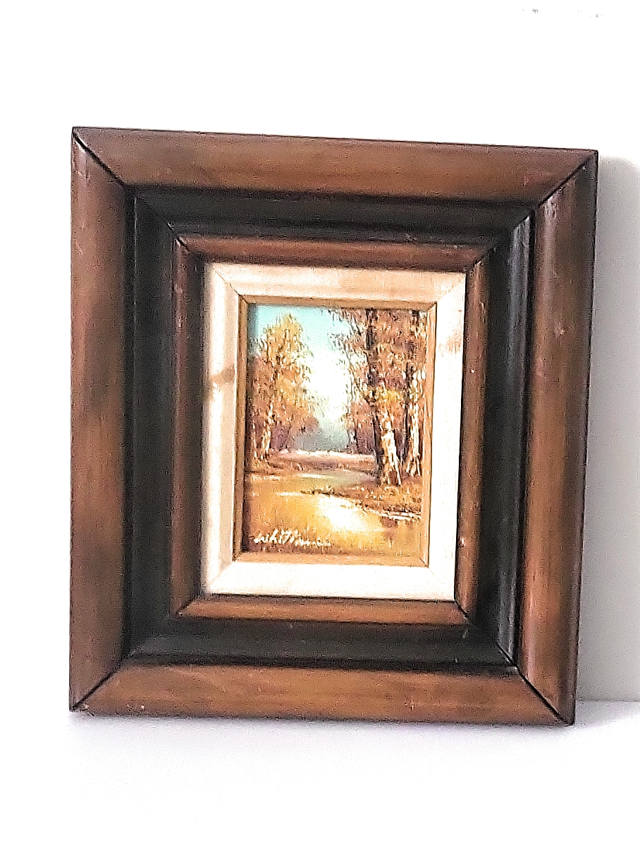 original Whitlam painting of a landscape. Trees .5 x 7 inches - photo 5