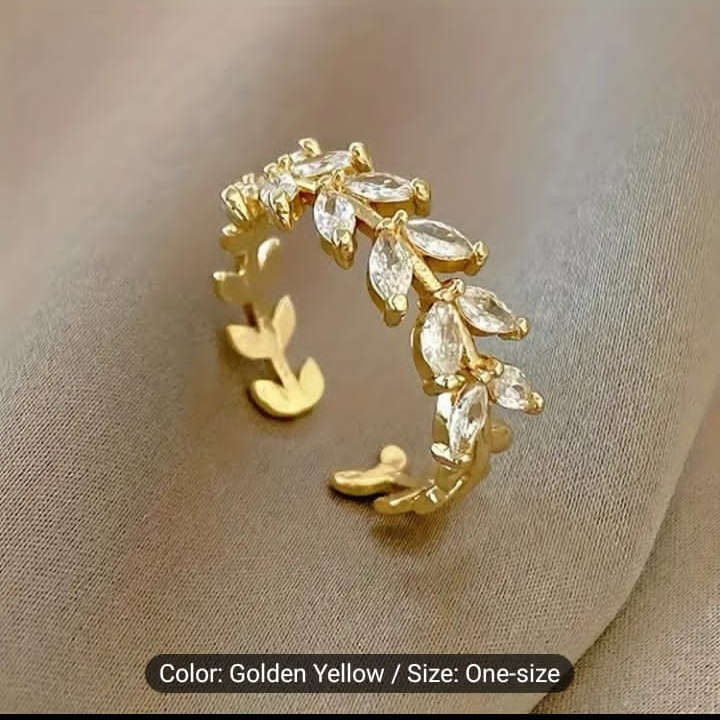 5-Piece Gold Ring Set with Cubic Zirconia - photo 3