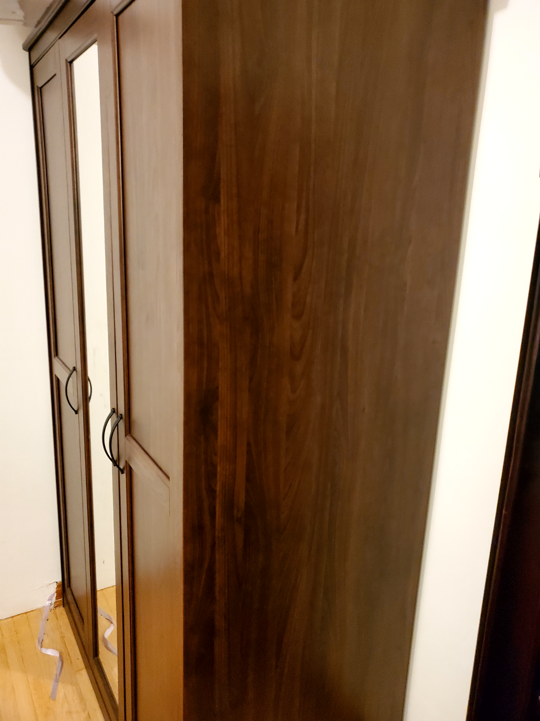 Solid Wood Armoire with Mirror - photo 2