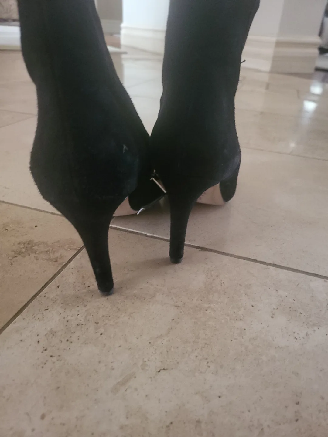 Sam Edelman Black Suede Ankle Boots - Size 6 image indicator(2)