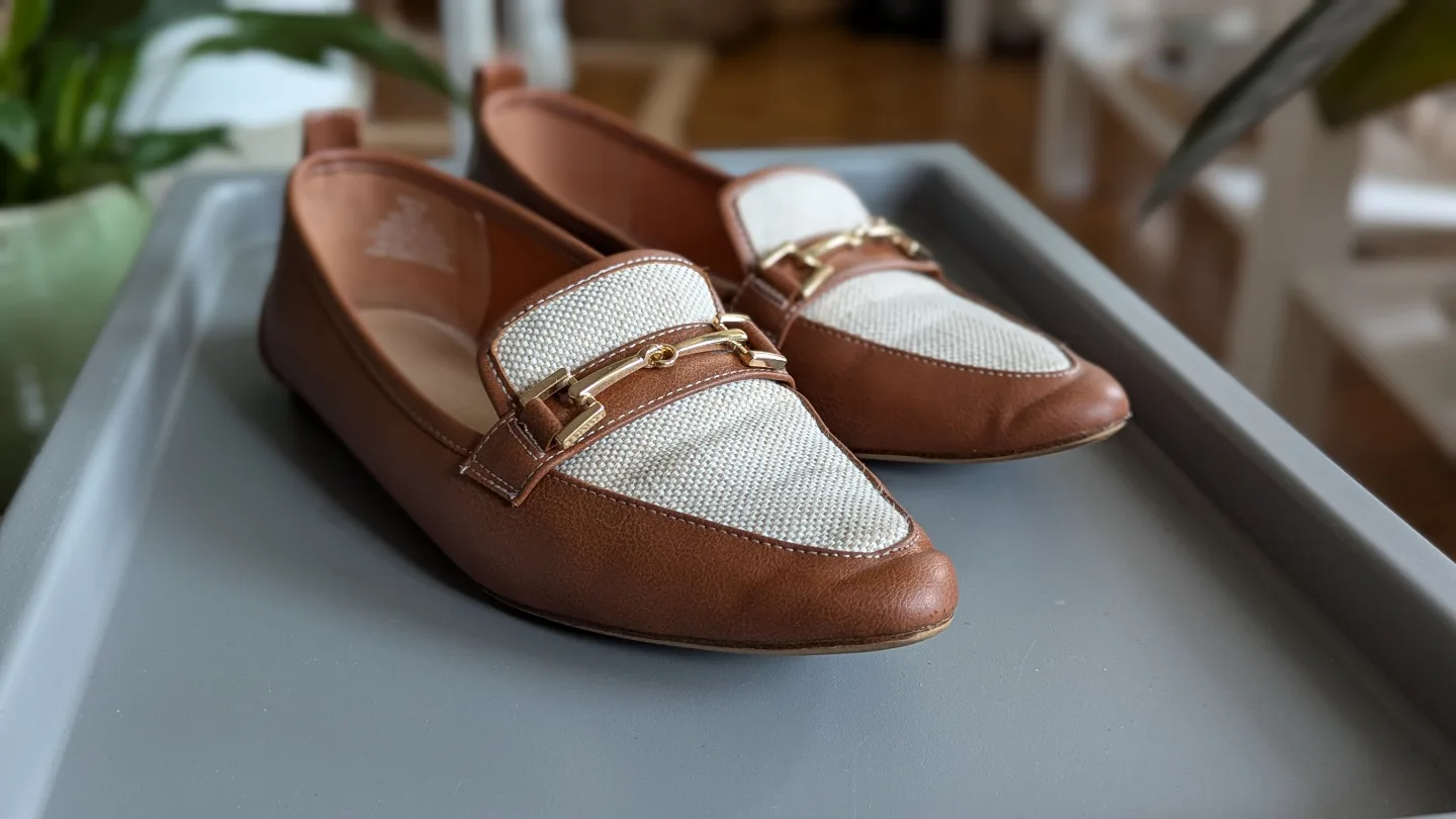 Brown and White Loafers - H&M thumbnail