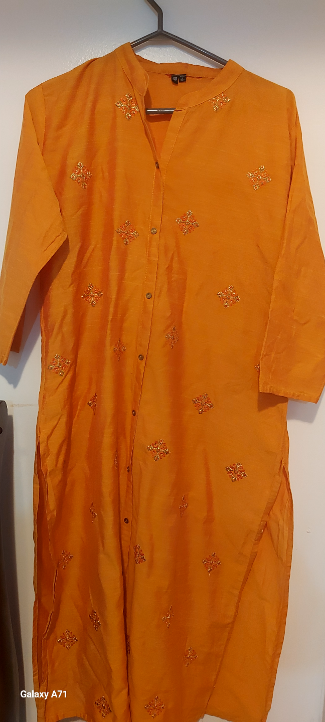 Orange Embroidered Tunic