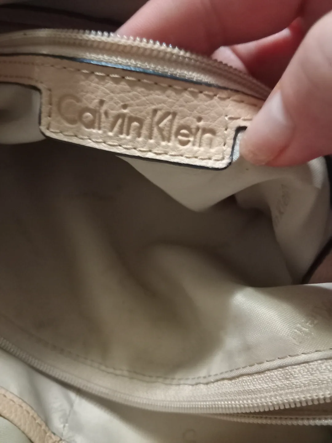 Calvin Klein Two-Tone Leather Tote Bag image indicator(2)