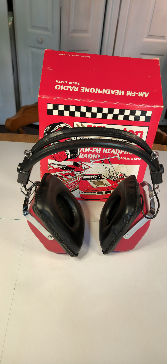 Vintage Winston Racing AM-FM Headphone Radio