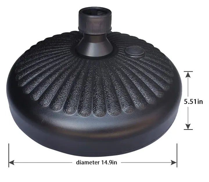 Black Plastic Patio Umbrella Base thumbnail