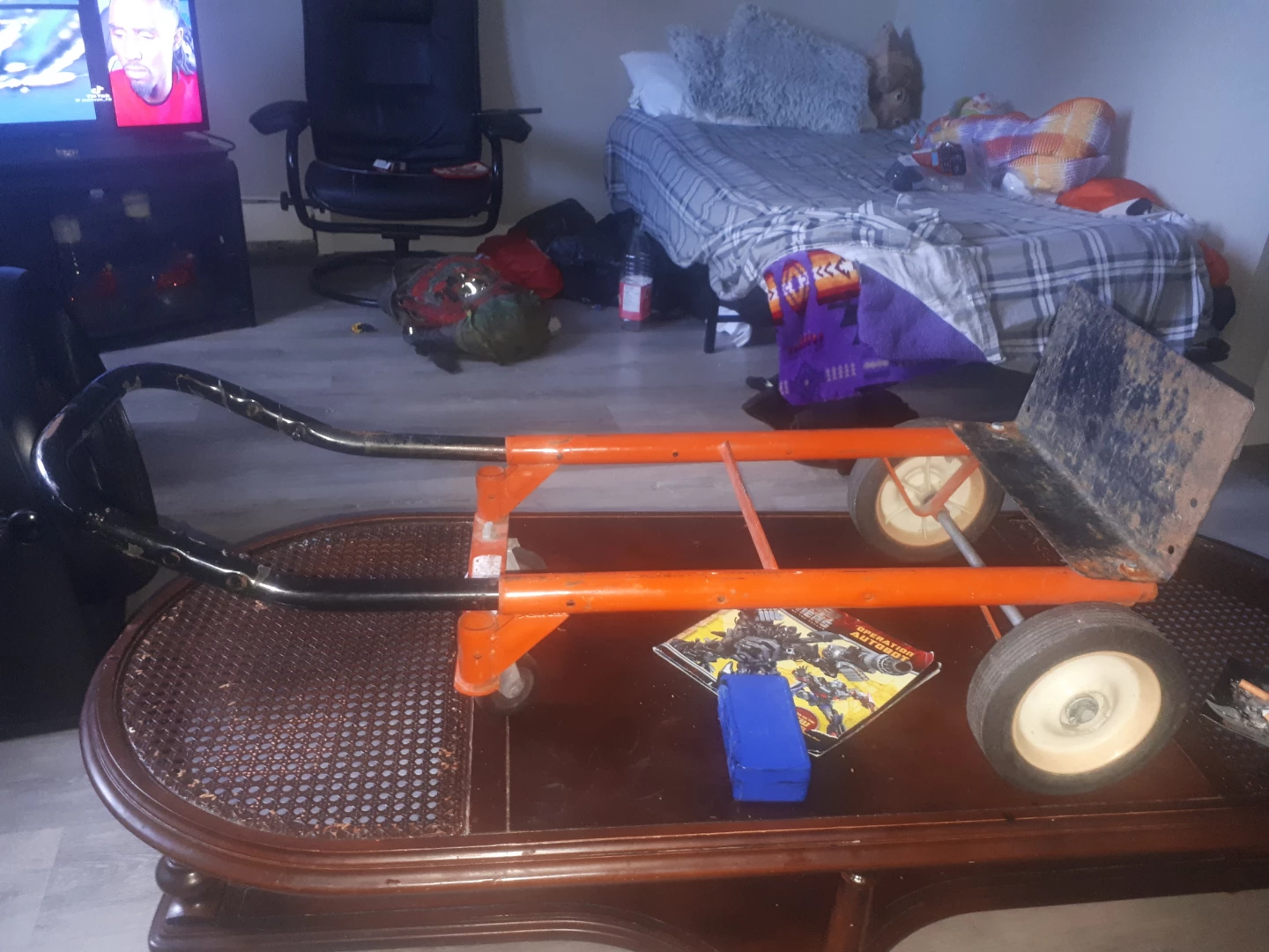 Orange and Black Hand Truck