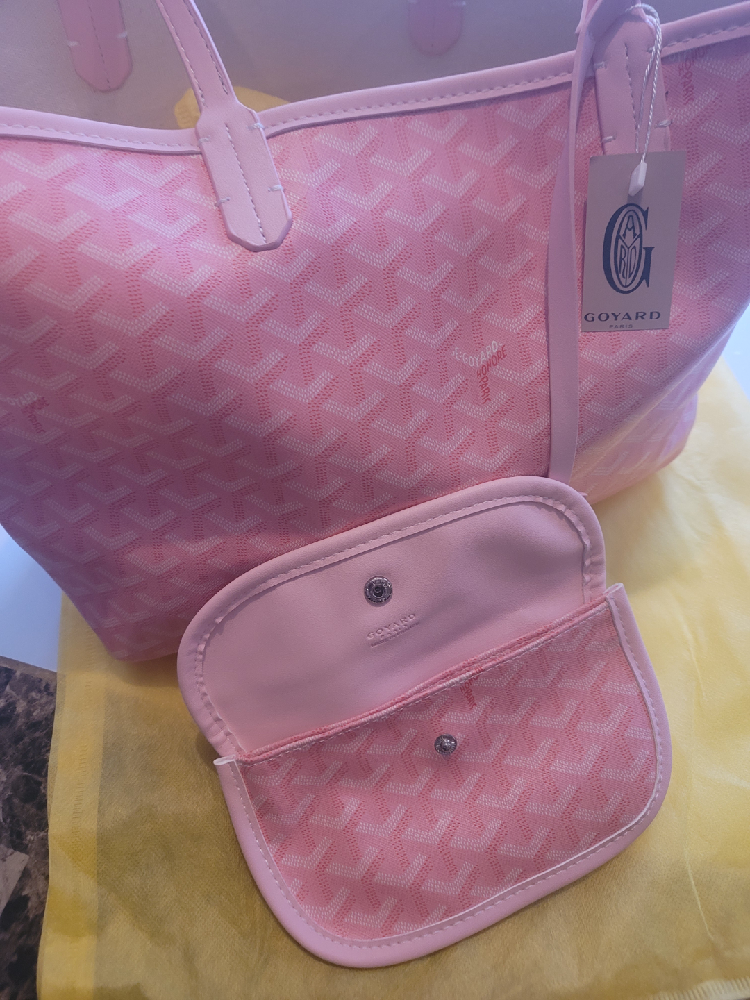 Pink Goyard Tote Bag