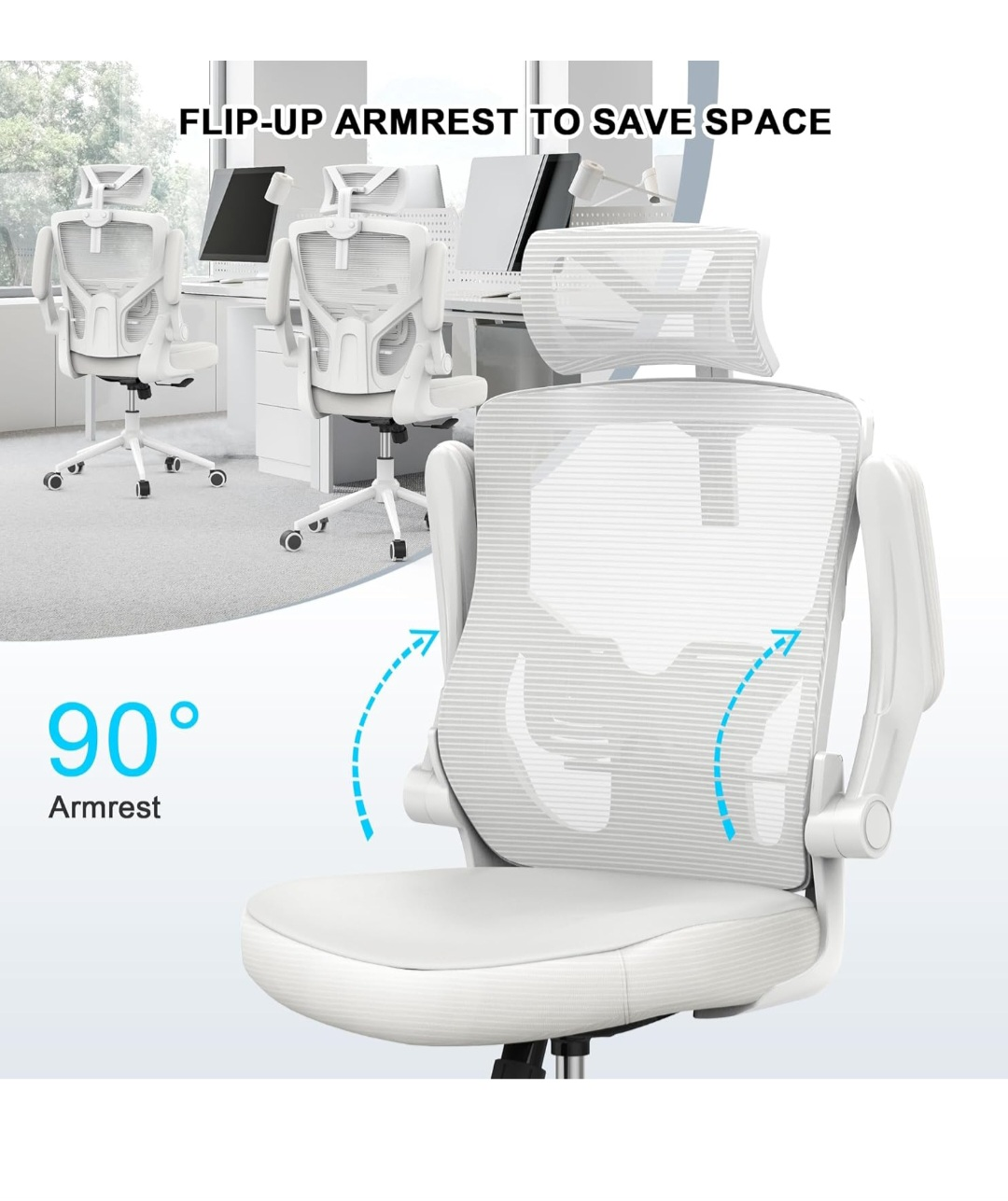 White Ergonomic Office Chair - photo 4