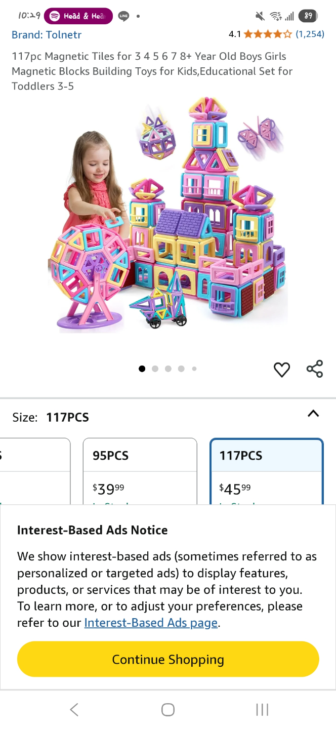 Magnetic Building Blocks Toy Set for Kids