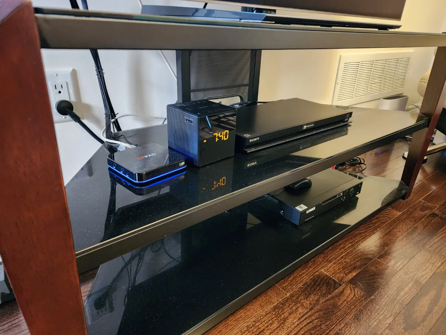 SONY Bravia XBR 52" 1080p LCD 3D TV w/ Glass Stand, Chromecast image indicator(3)