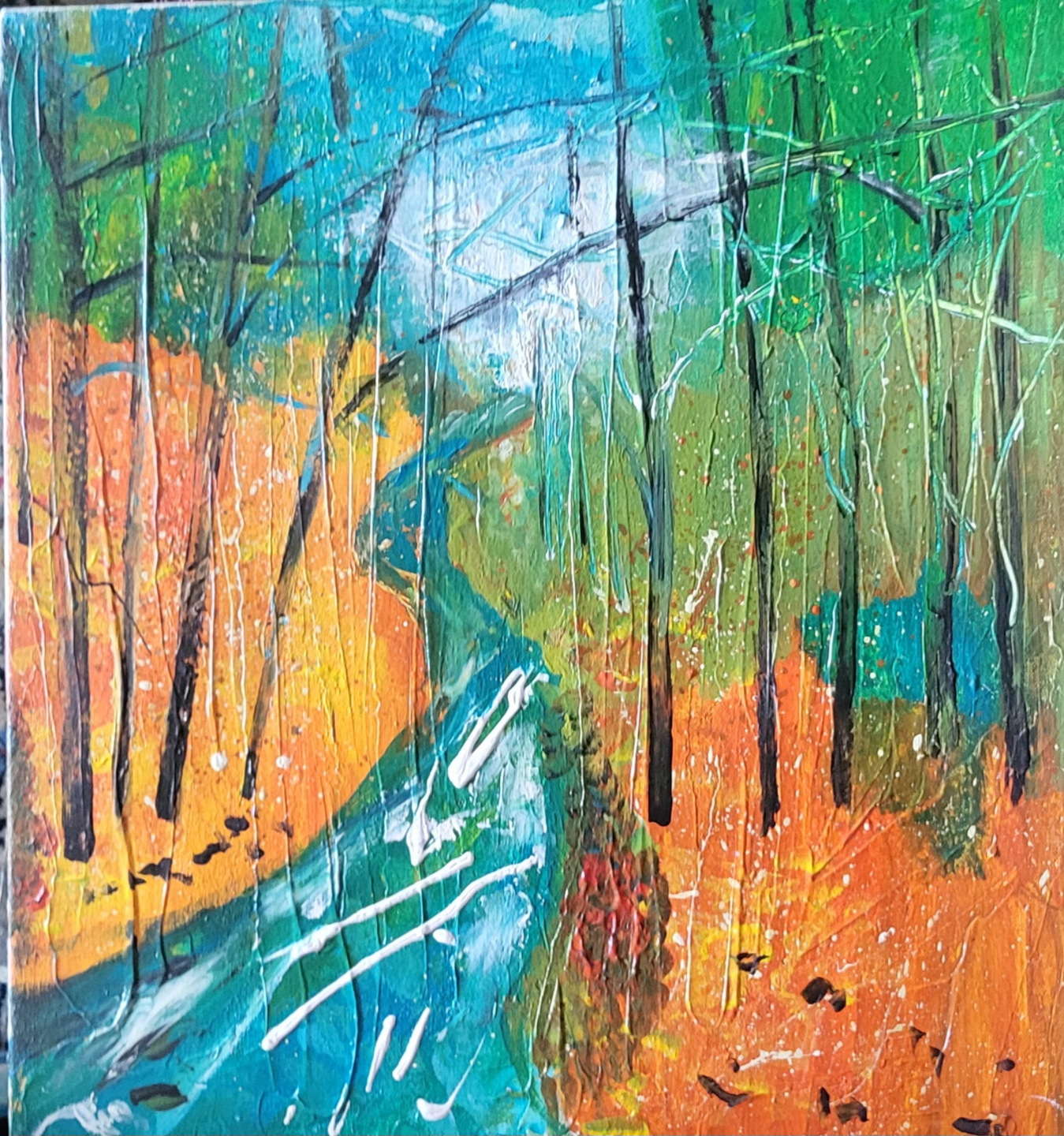 Collection of Five Original Impasto Landscape Paintings - photo 3