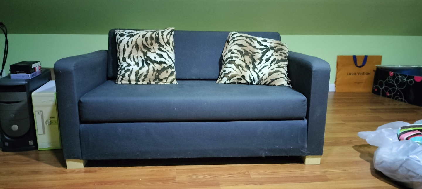 Dark blue Futon Sofa Bed