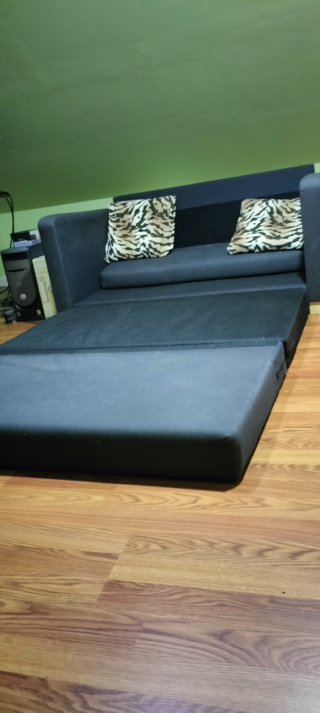 Dark blue Futon Sofa Bed - photo 3