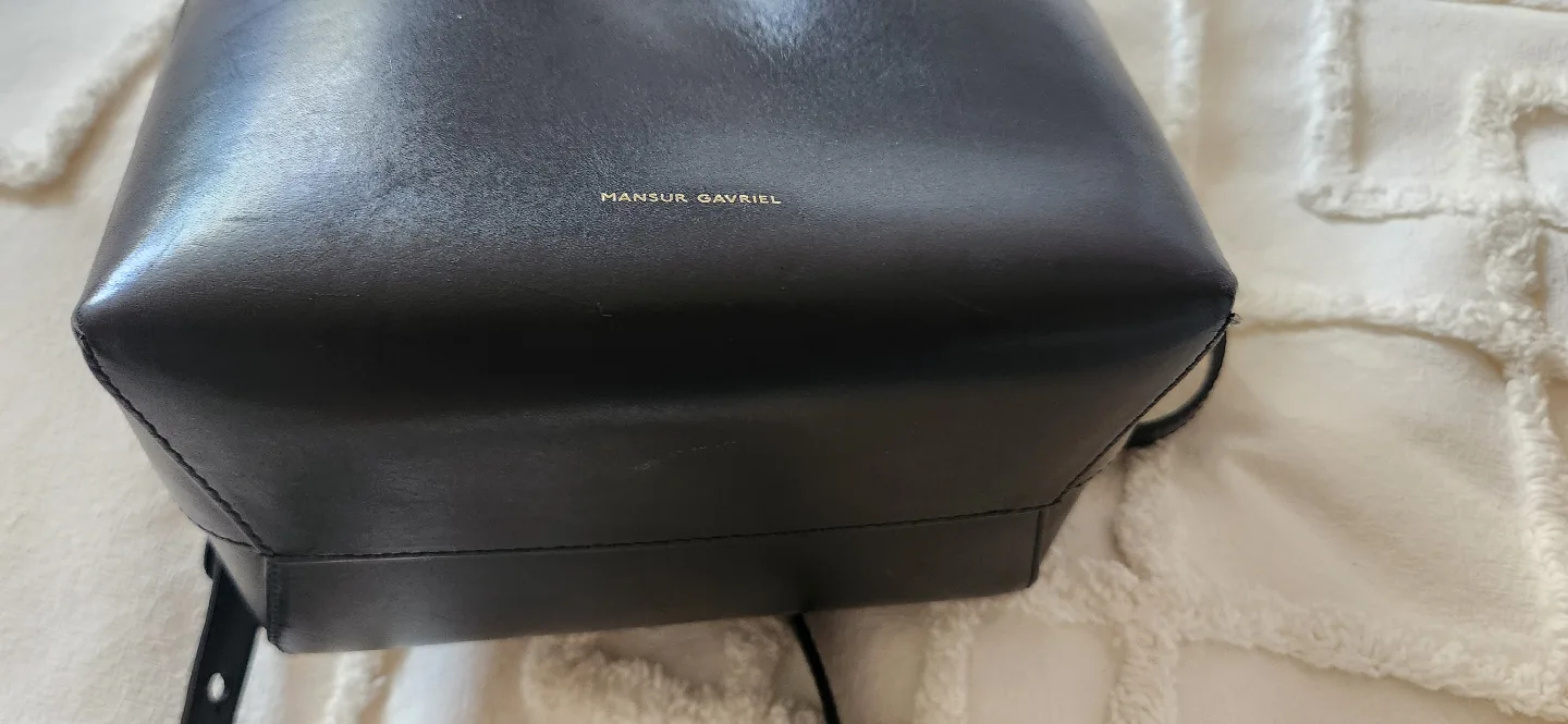 Mansur Gavriel Mini Bucket Bag - Black Leather image indicator(2)