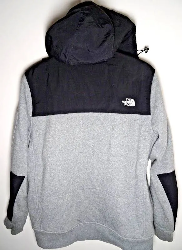 The North Face Men's Grey and Black Hoodie Jacket Size M