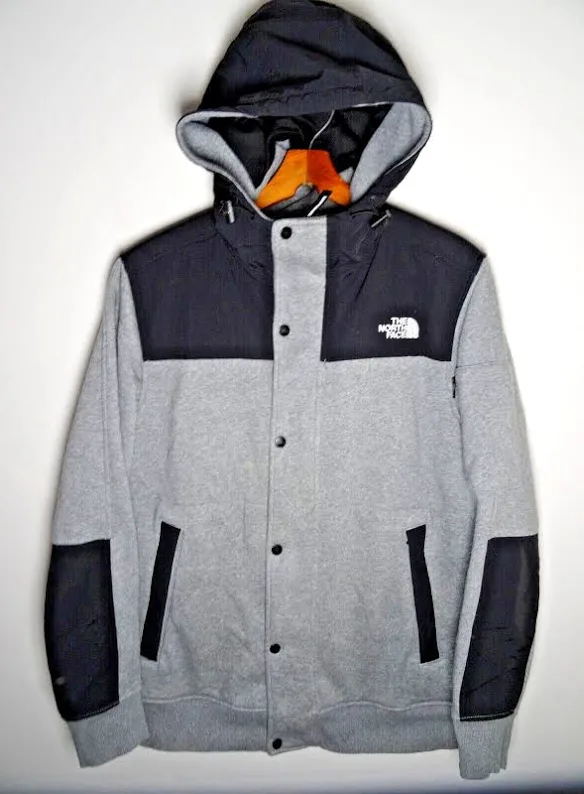 The North Face Men's Grey and Black Hoodie Jacket Size M - photo 2