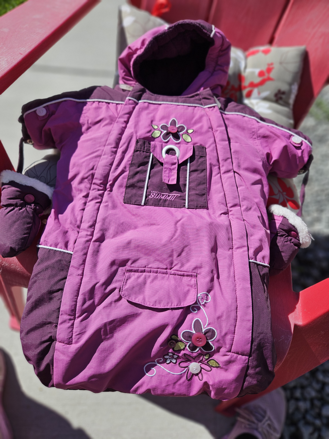 White Summit Baby Snowsuit Size 0-3 Months