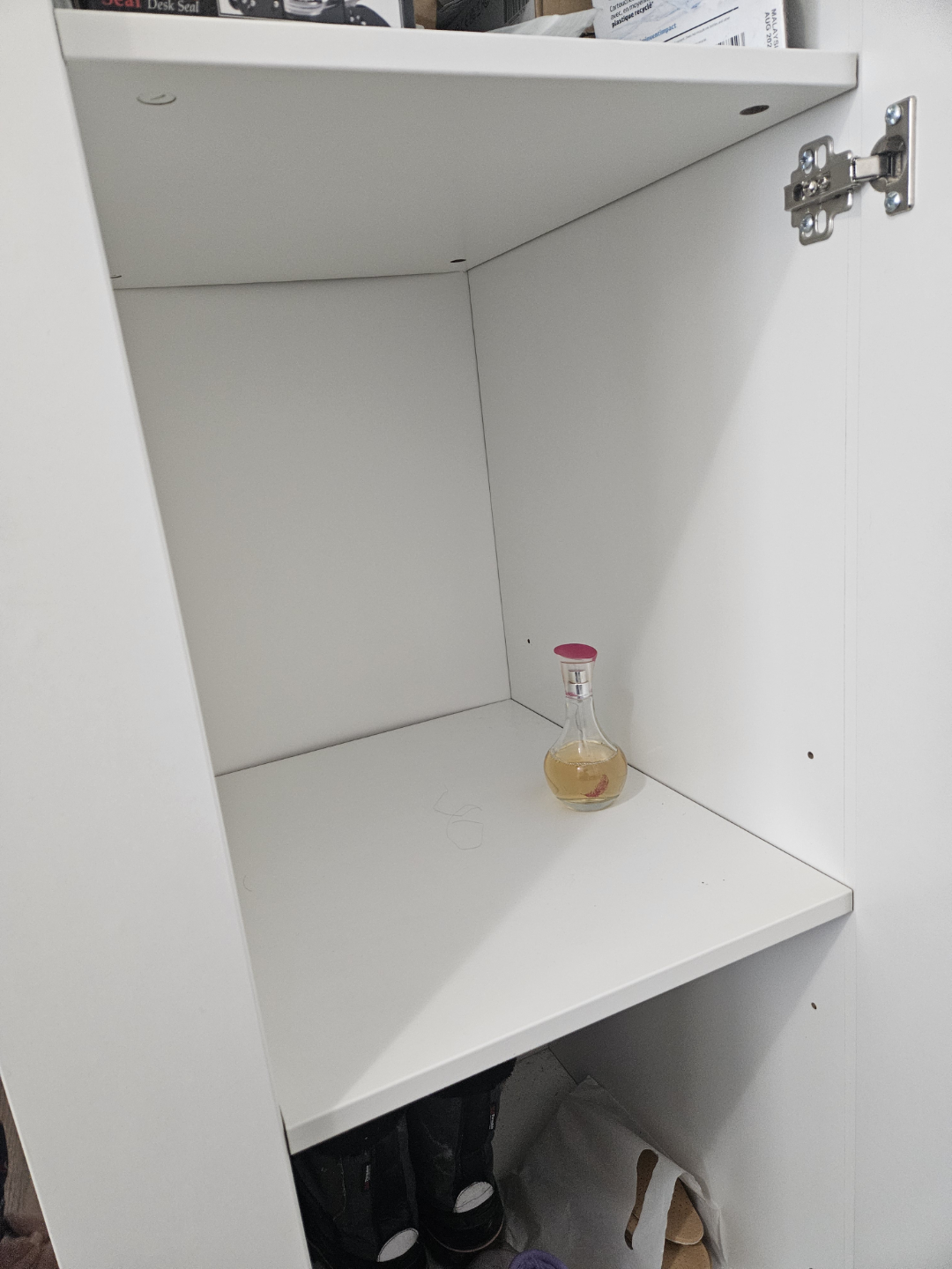 White Wardrobe Armoire with Mirror - photo 2