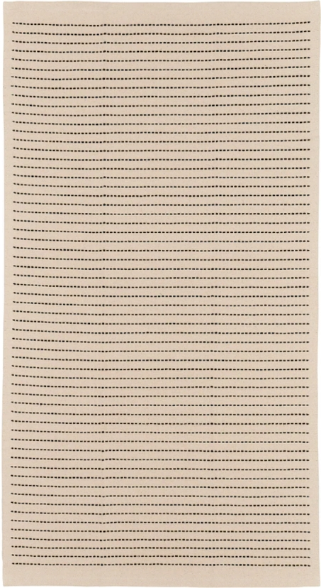 IKEA beige and black striped rug