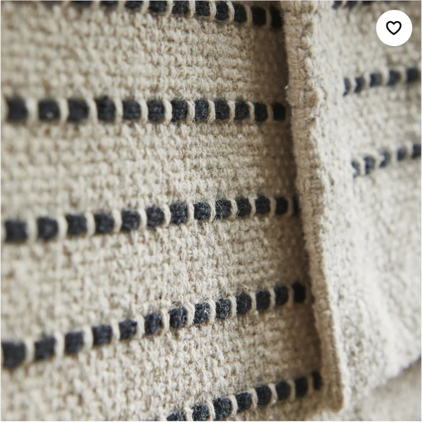 IKEA beige and black striped rug - photo 3